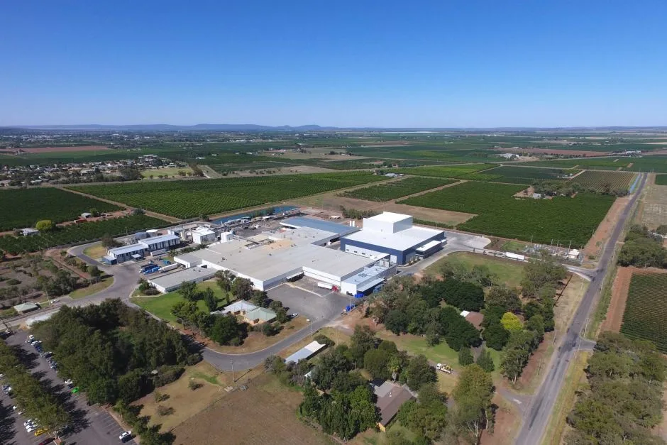 Aerial view of the Bartters facility, Hanwood NSW