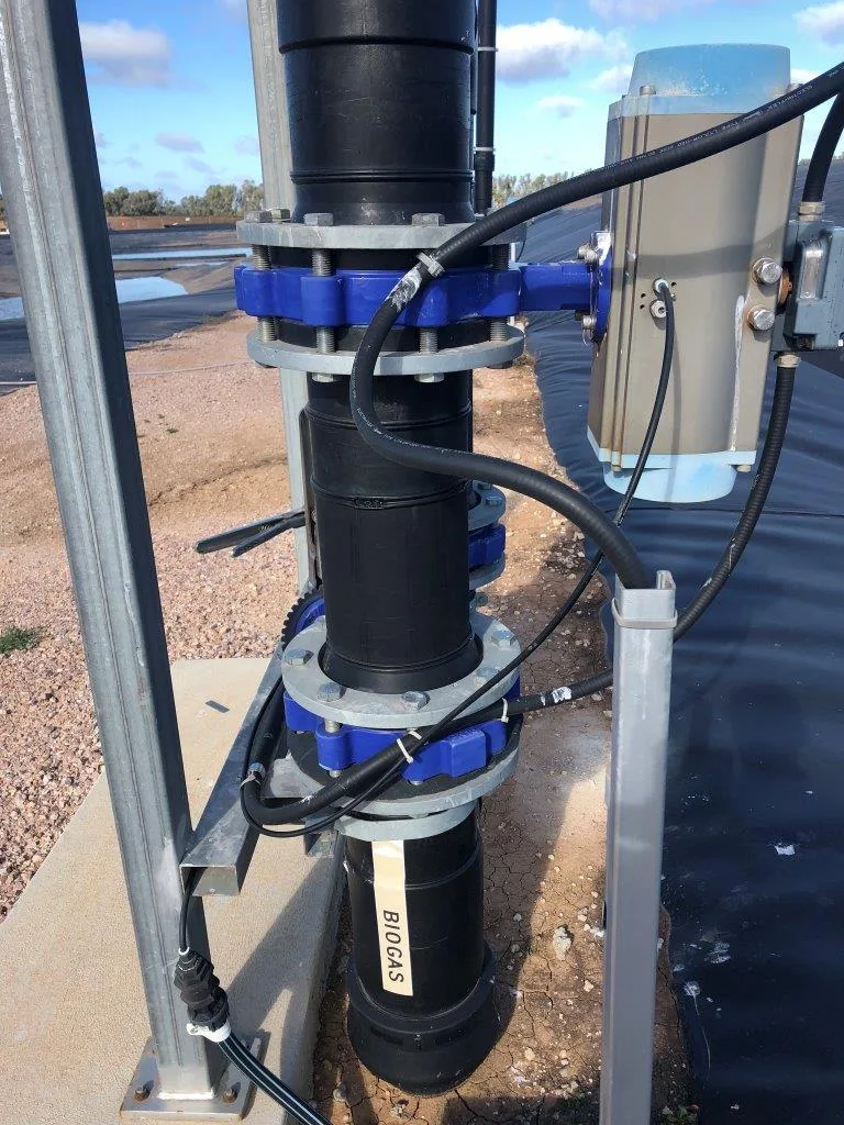 Biogas vent valve, Bartters waste water treatment plant