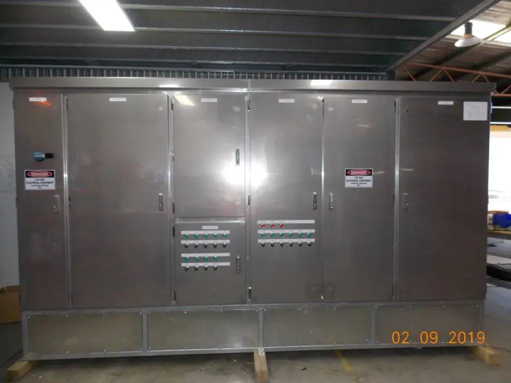Stainless steel switchboard, Bartters WWTP