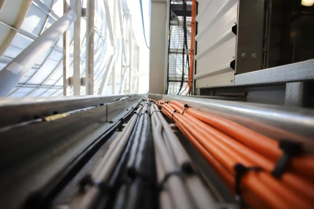 Cable tray installation at the grain terminal
