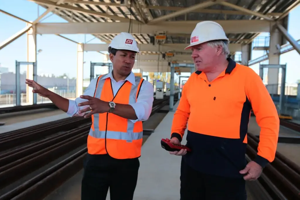 TECS and client on site at the Rio Tinto rail grab facility